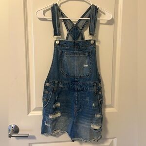Altar'd State Denim Overalls in Light Blue